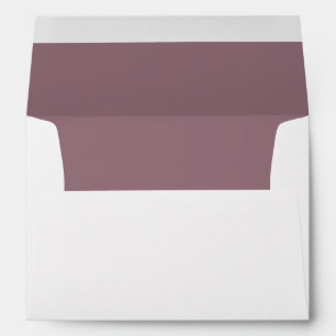 Dusty Mauve Wedding Elegant Modern Return Address Envelope