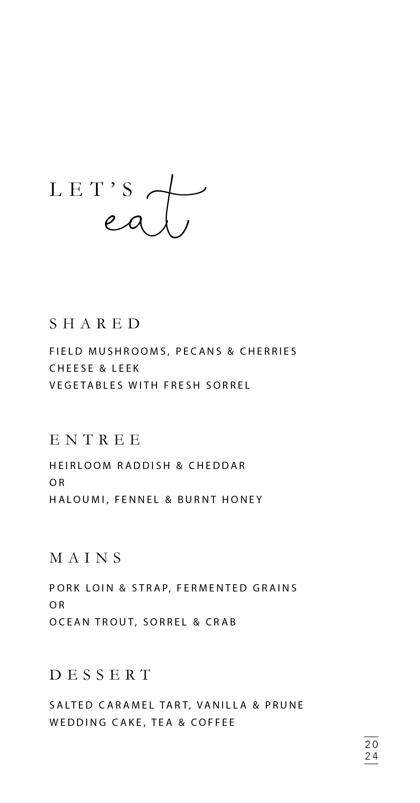 Ebb & FlowMenu Cards by Shab M.