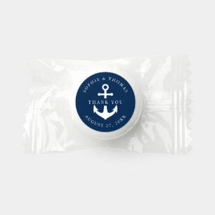 Editable Background Color Anchor Wedding Thank You Life Saver® Mints