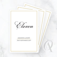Custom Numbers In Words Script Font, Names & Date Invitation