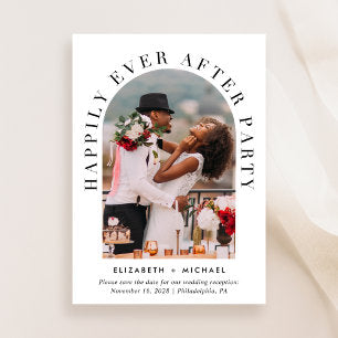 Elegant Arch Photo Wedding Reception Save The Date