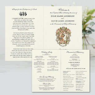 Elegant Catholic Latin Mass Wedding Program