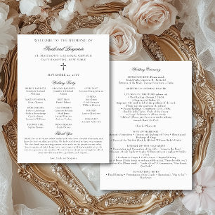 Elegant Downloadable Catholic Wedding Mass Program