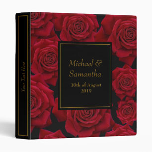 Elegant Red Rose - Wedding Planner 3 Ring Binder