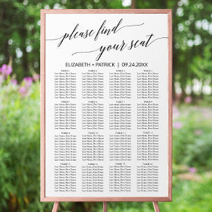 Elegant Simple Boho Wedding Seating Chart Template