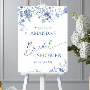 Elegant Victorian Floral WELCOME Bridal Shower Poster