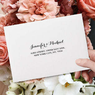 Elegant Wedding Party Event RSVP Return Address Envelope