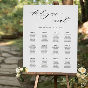 Elegant Wedding Seating Chart Sign