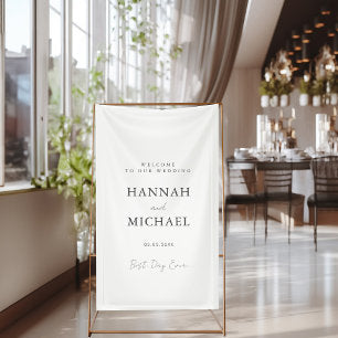 Elegant, White, Minimal Wedding Banner