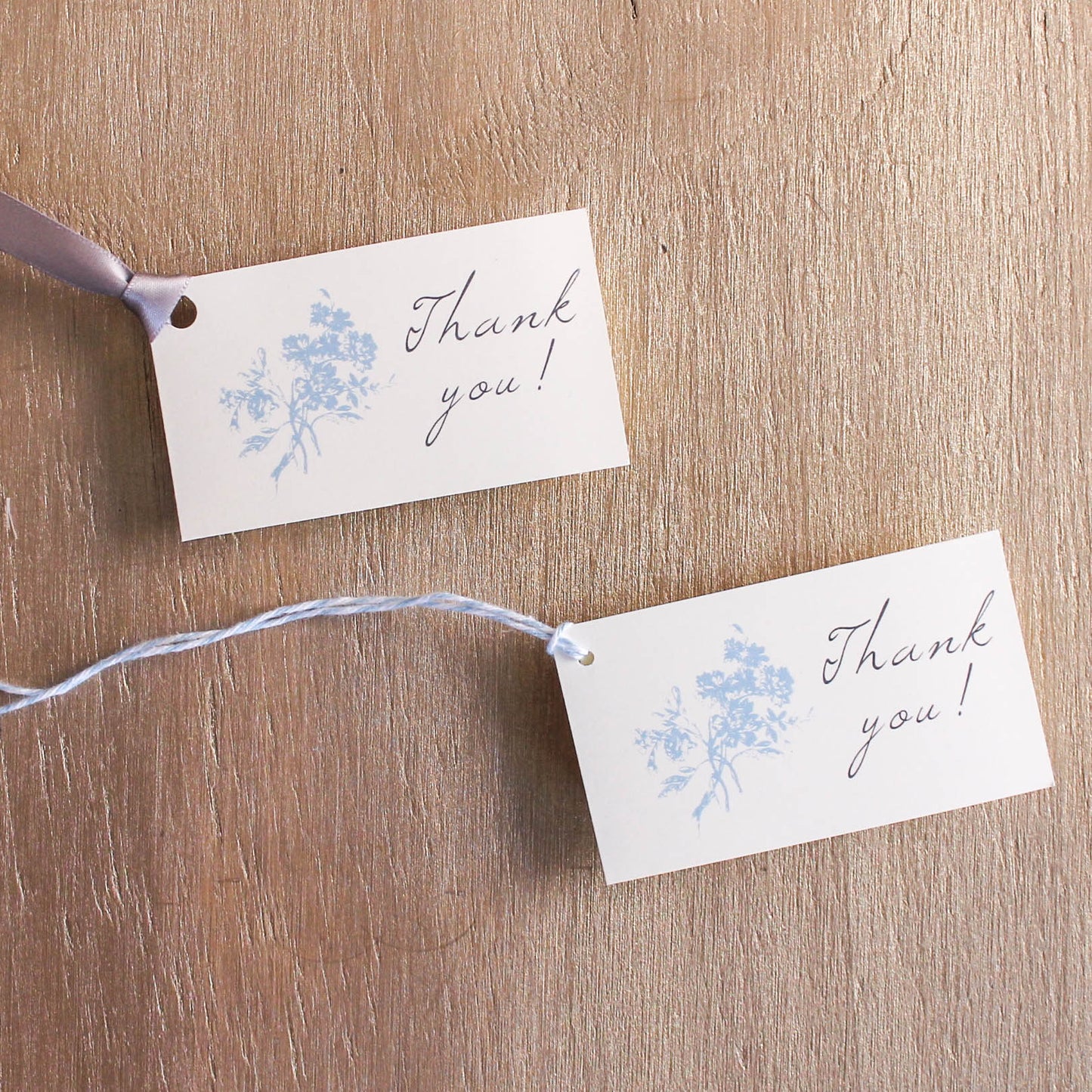 Elegant Blue Favor Tags
