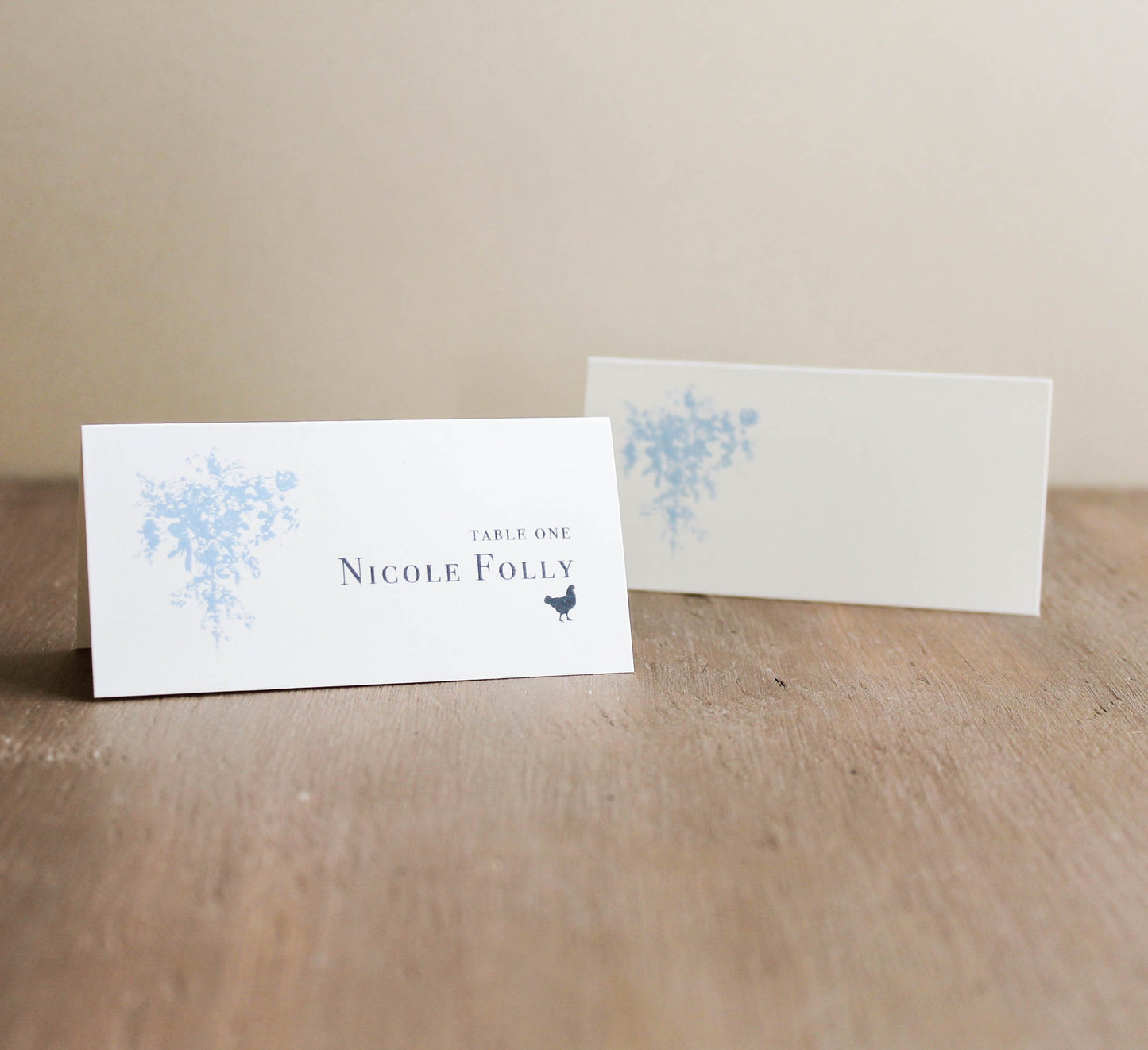 Elegant Blue Place And Escort Cards