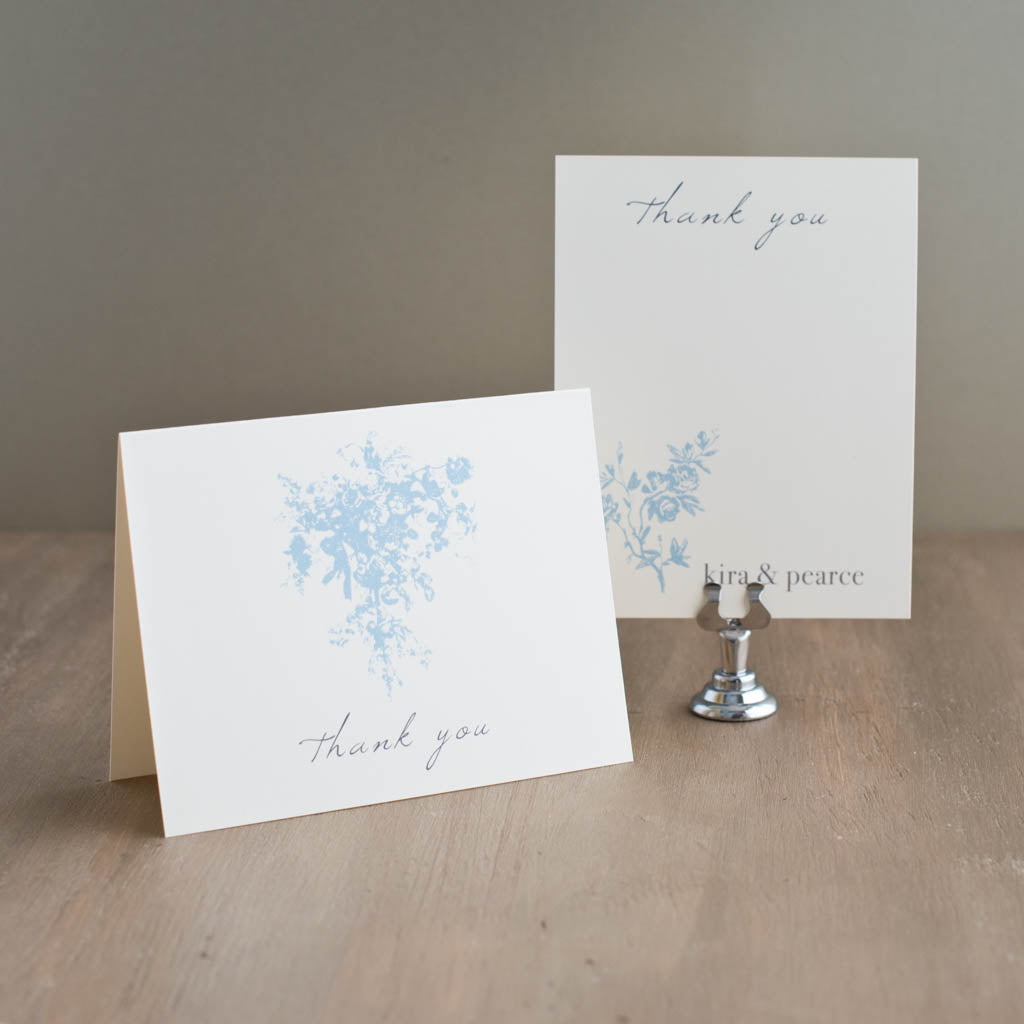 Elegant Blue Thank You Cards