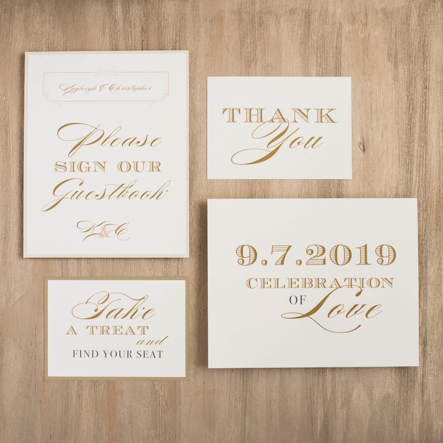 Elegant Ivory Custom Signs