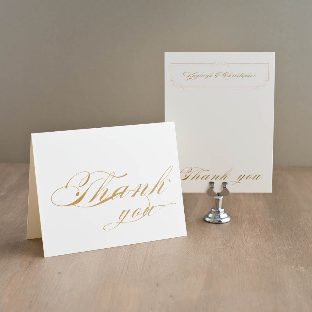 Elegant Ivory Thank You Cards