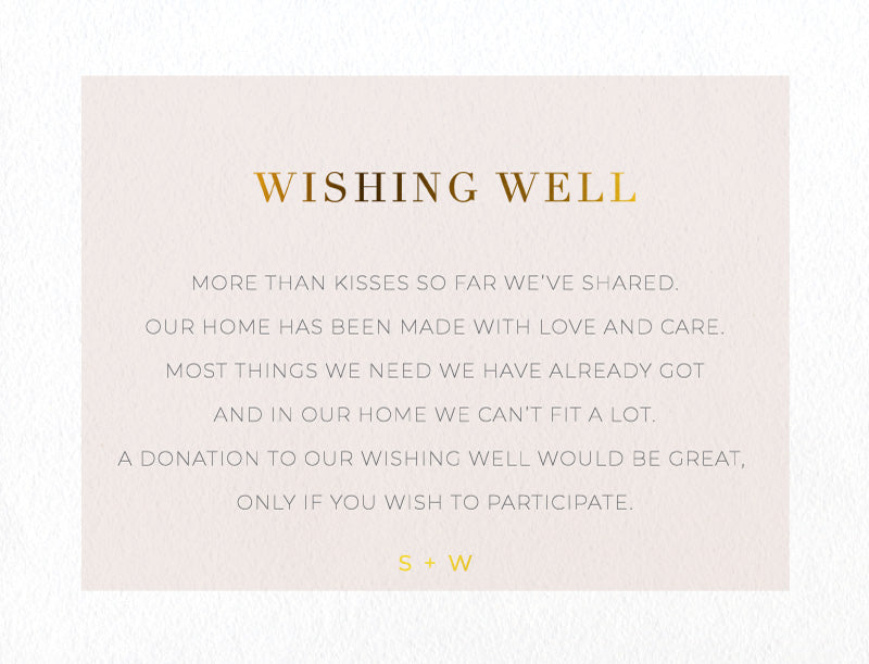 Elegant Type Wishing Well by Shab M.