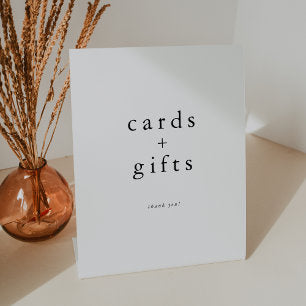 EMELIA Minimalist Unique Simple Cards and Gifts Pedestal Sign