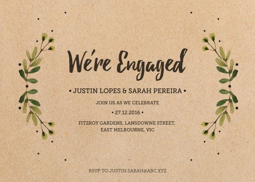 Rustic Garden Engagement Invitations by Nadine W.