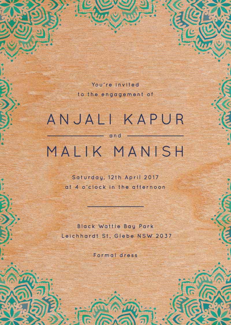 Namaste Engagement Invitations by Amelia S.