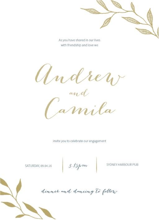 Leaves Engagement Invitations by Amelia S.