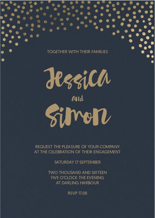 Foil Of Dreams Engagement Invitations by Phabo R.