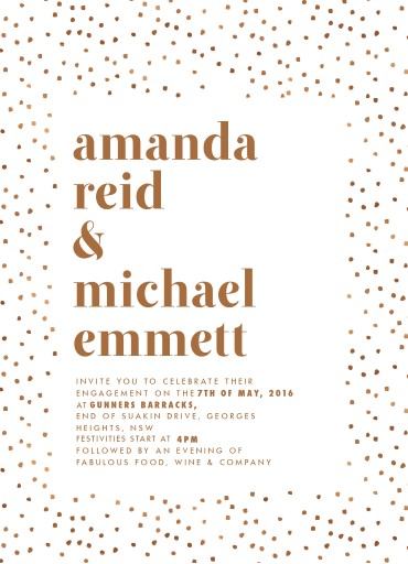 Minimalist Spot Engagement Invitations by Haley J.