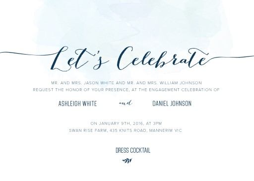 Clouds Engagement Invitations by Jidapha T.