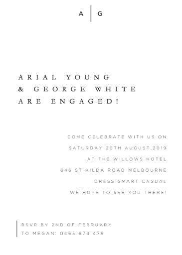 Nouveau Engagement Invitations by Shab M.