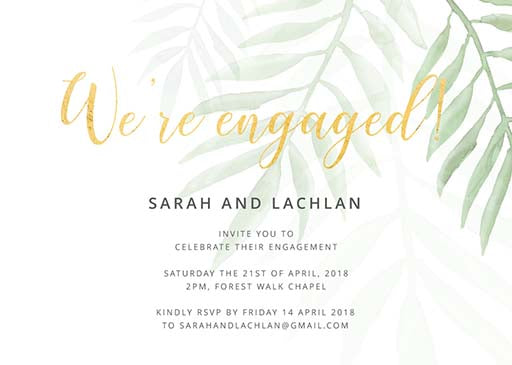 Forest Walk Engagement Invitations by Amber B.