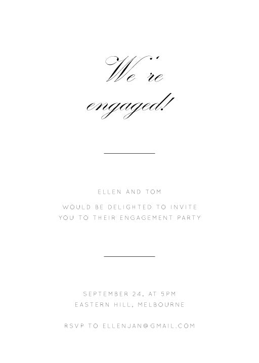Into The Line Engagement Invitations by Inggrid H.