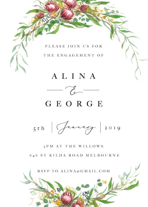 Sarulean Engagement Invitations by Sarah M.