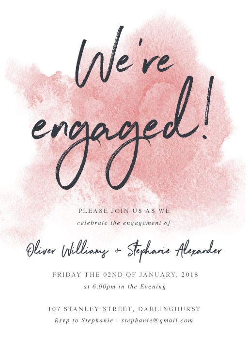 Moira Hughes Couture Engagement Invitations by Moira H.