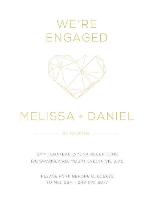 Diamond Love Engagement Invitations by Patrizia T.