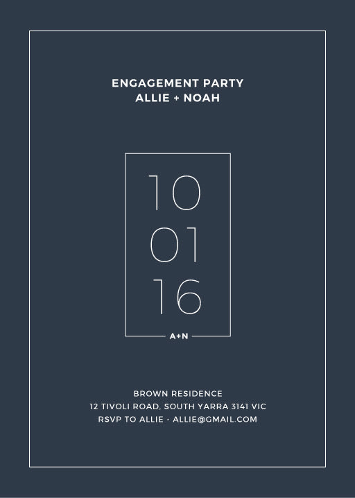 Simplicity Engagement Invitations by Jacqueline Q.