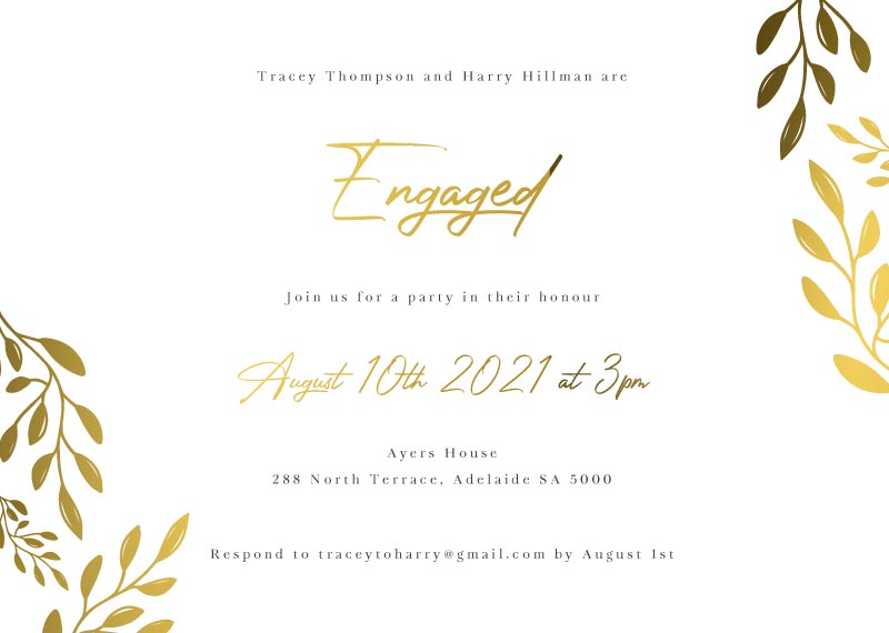 Golden Hour Engagement Invitations by Joy