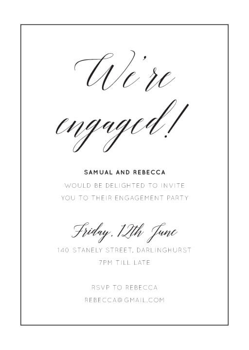 On The Day Engagement Invitations by Amelia S.