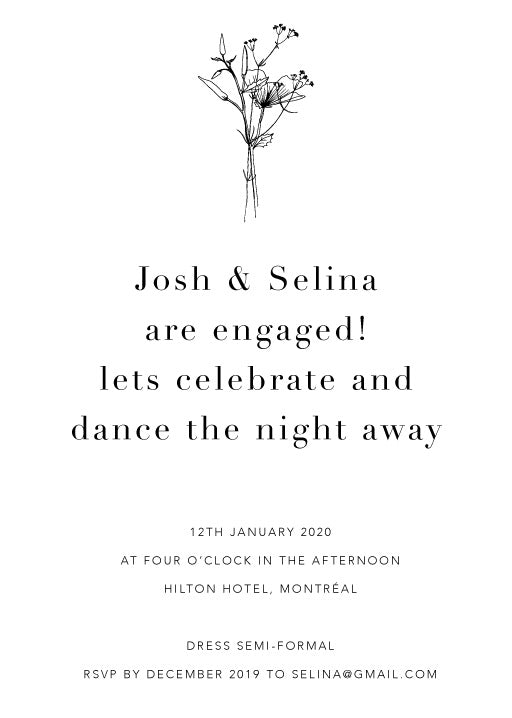 Delilah Engagement Invitations by Shab M.