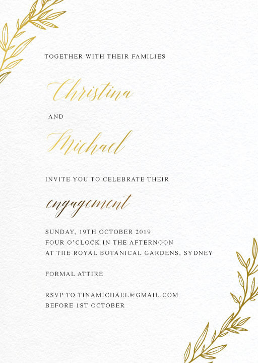 Athena's Crown Engagement Invitations by Inggrid H.