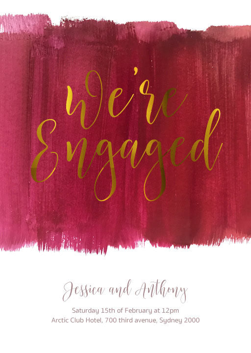 Pinot Noirs And Chardonnays Engagement Invitations by Dominique B.