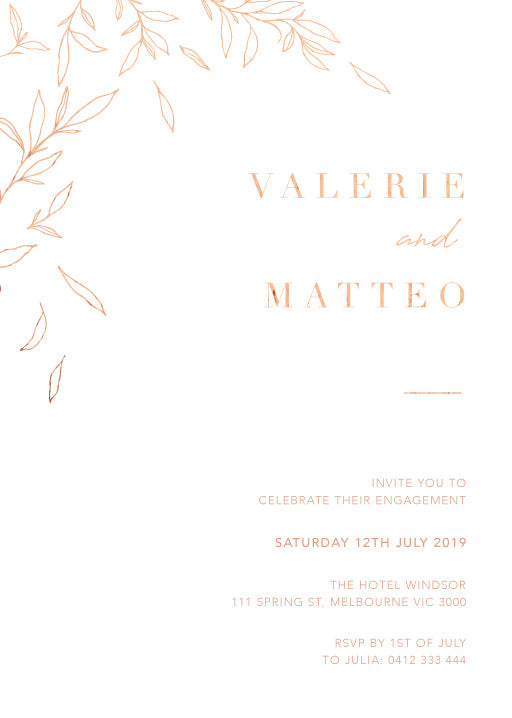 Modern Simplicity Engagement Invitations by Lisa P.