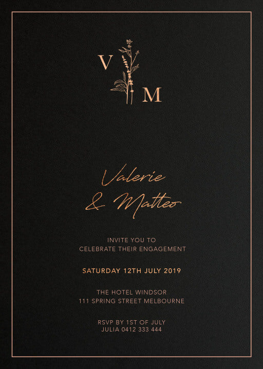 Dark Romance Engagement Invitations by Lisa P.