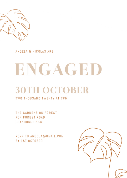Tawny Engagement Invitations by Inggrid H.