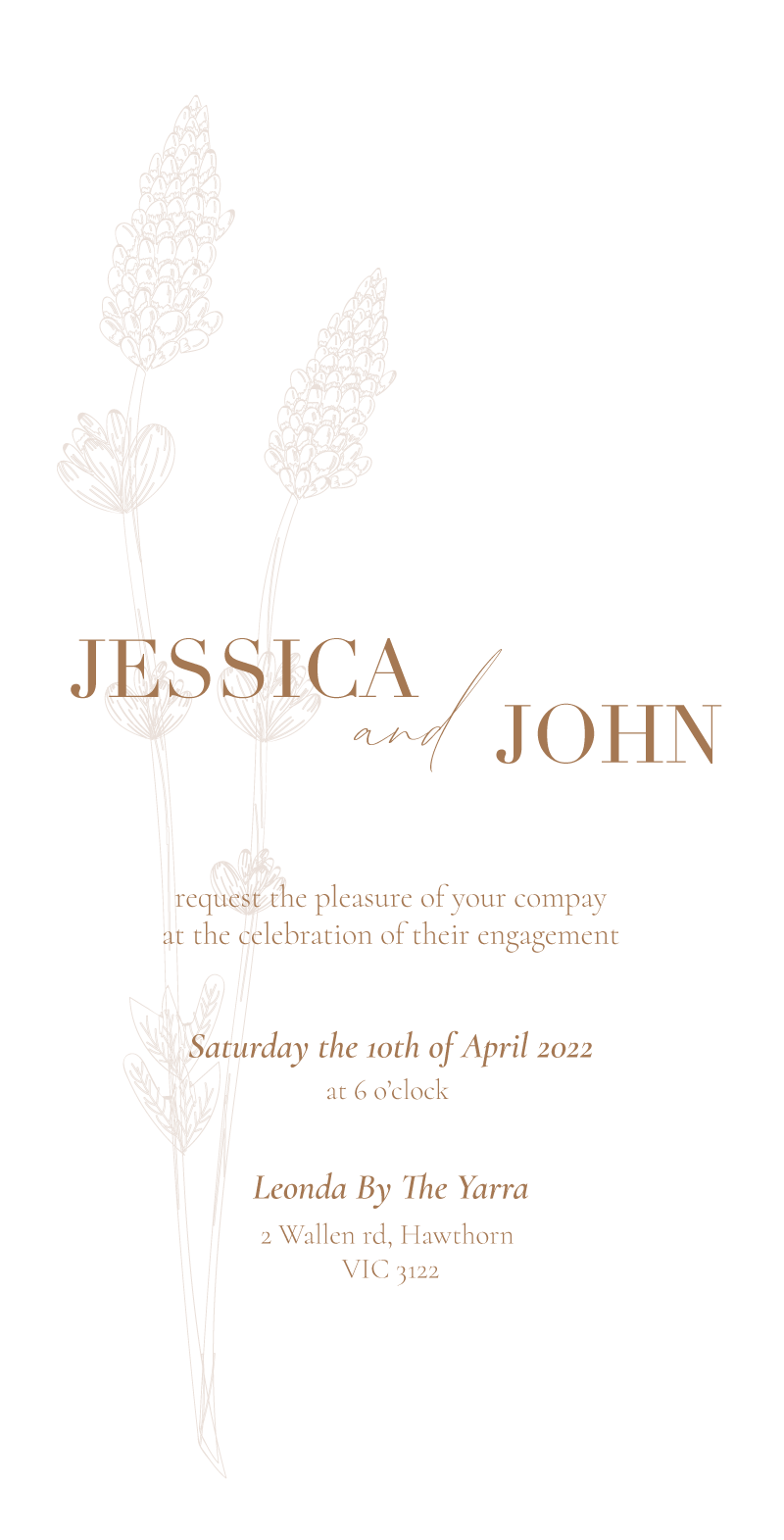 Modern Romance Engagement Invitations by Chang V.