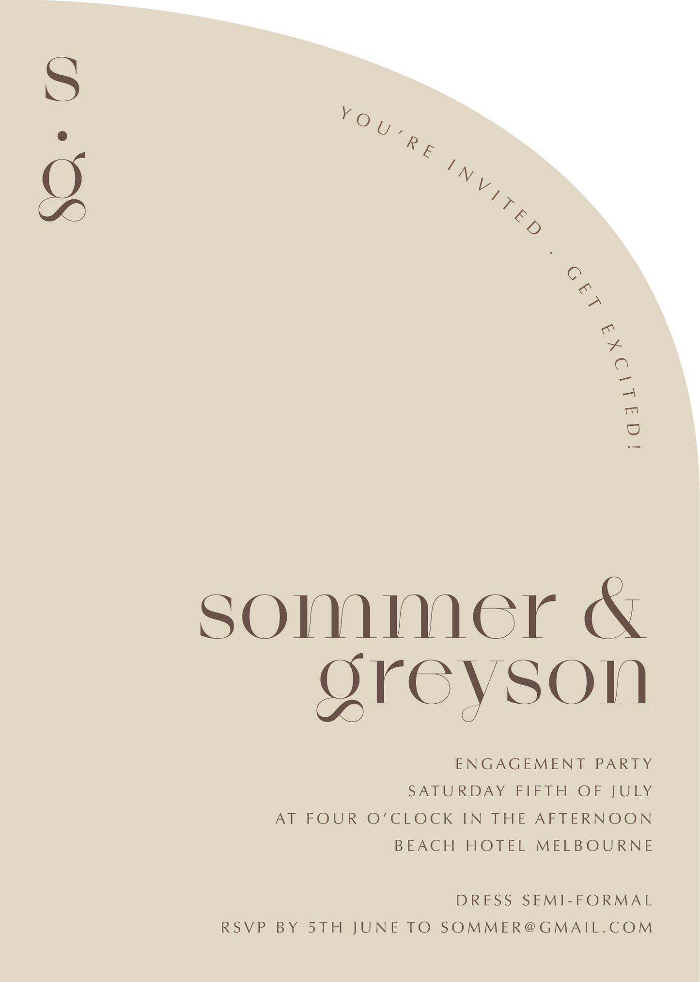 Sommer Engagement Invitations by Shab M.