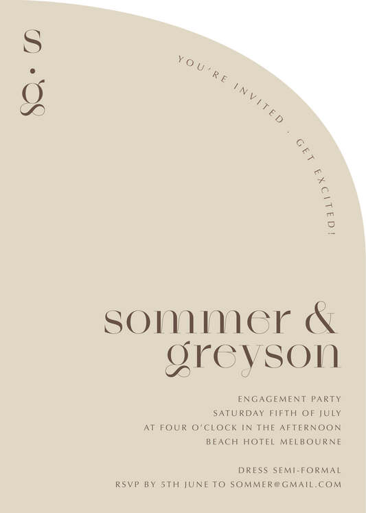 Sommer Engagement Invitations by Shab M.