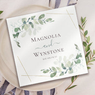 Eucalyptus Greenery Wedding Napkins