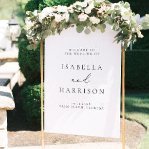 EVELYN Elegant Calligraphy Modern Wedding Welcome Foam Board