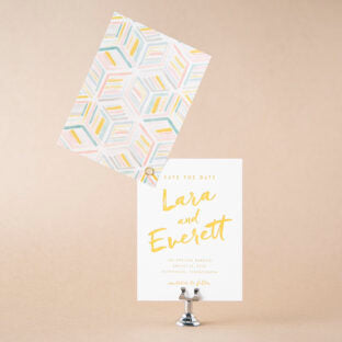 Everett save the date Wedding Invitation Suite