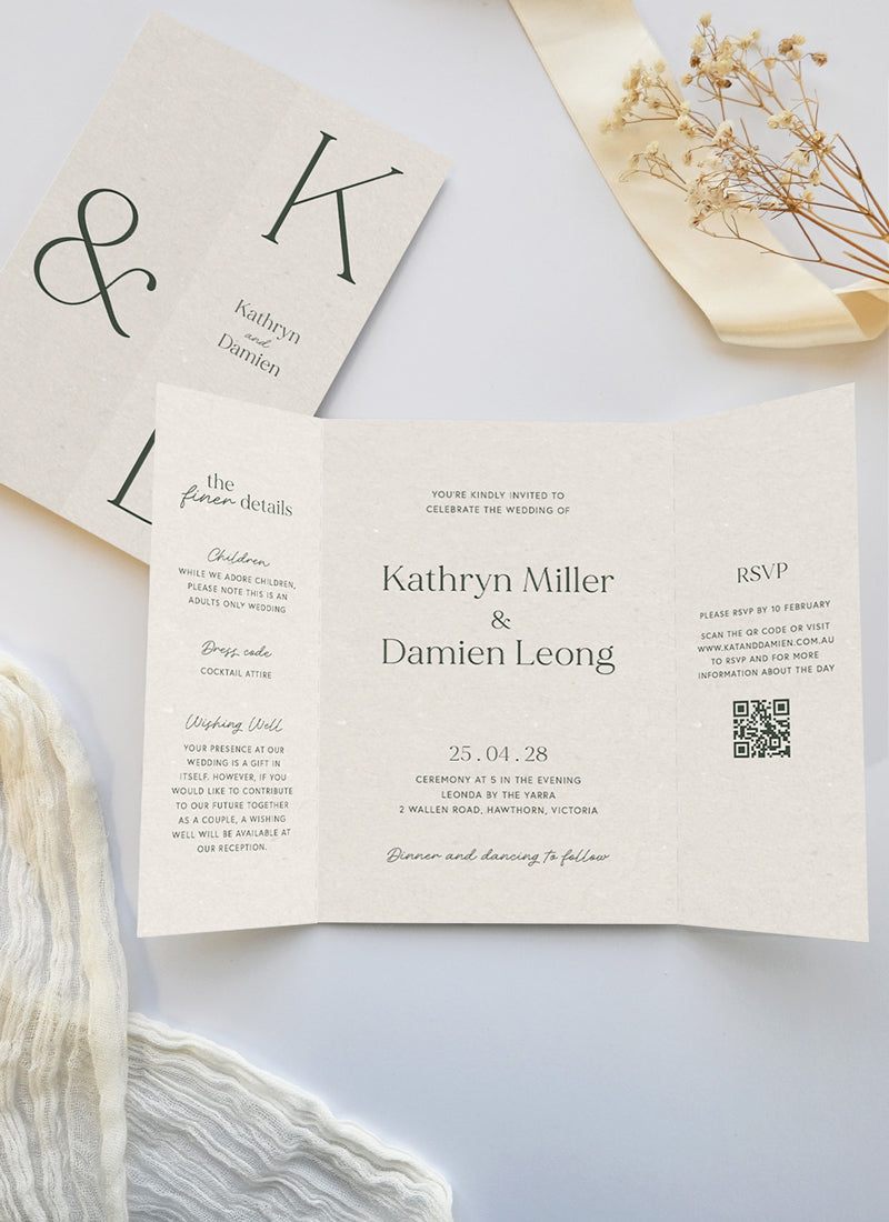 Evergreen Wedding Invitations by Nicole C.