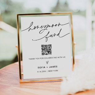 EVERLEIGH Honeymoon Fund Wedding Sign