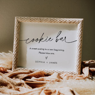 EVERLEIGH Minimalist Cookie Bar Wedding Favor Sign